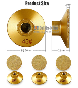 Disque de meulage plat brasé 2 pouces/50mm Disque de polissage d'angle pour carreaux de marbre et de comptoir Disque de polissage - Product Image 3