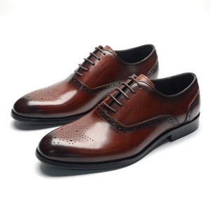 Chaussures Oxford pour hommes de haute qualité, best-sellers, en cuir de luxe, à lacets, respirantes, légères, élégantes, design formel, pour le bureau - Product Image 1