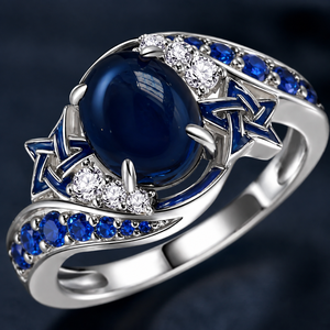 Anello con Design a Stelle, Anello Vintage da Donna - Product Image 4