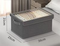 Cubo de Almacenamiento Plegable de Tela de Algodón y Lino de Calidad, Caja Decorativa para el Hogar, Organizador de Archivos