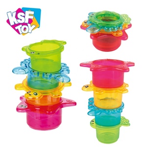 Venta al por mayor educativos plástico mar juguete de baño del bebé de tazas con agujeros - Product Image 1