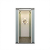 Cabina de Ascensor Metálica Mate de Lujo y Alta Calidad con Luces LED Personalizadas para Villas y Apartamentos