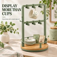 Support à tasses vert sauge et tons bois, kit de vente Alibaba