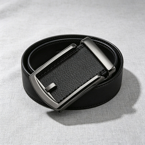 Boucle de ceinture en alliage plaqué or rose avec incrustation noire, fermoir à ardillon réversible, pour tenue formelle, 35 mm, boucle de remplacement - Product Image 6