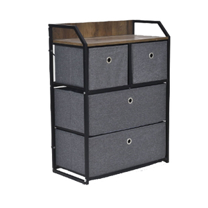 Fabric Storage Cabinet 4 Drawer Fabric Dresser Organizer Vertical Storage <b>Tower</b> Units with Steel Frame - Product Image 1