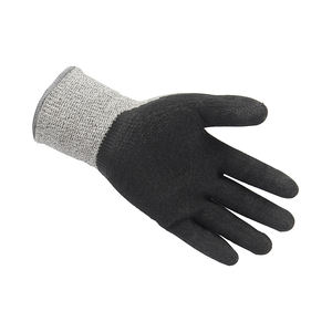 卸売 13ゲージ 耐切創レベル5グローブ しわ加工ラテックスコーティング 耐切創手袋 ガラス産業 建設用 - Product Image 3