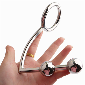 <span class=keywords><strong>Precio</strong></span> al por mayor de fábrica, productos sexuales para adultos, juguetes, gancho Anal sólido de Metal inoxidable, cuentas <span class=keywords><strong>anales</strong></span> con anillo para experiencias SM - Product Image 2