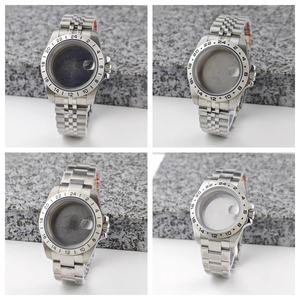 Caja de reloj con bisel <span class=keywords><strong>GMT</strong></span> de 24 horas EXP Classic de 39mm para movimiento NH34 correa de acero inoxidable para hombre de cristal abovedado - Product Image 1