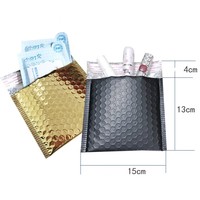 5x6 pouces petit Film aluminisé enveloppes à bulles bijoux cadeau emballage sac affaires enveloppes postales sacs de courrier