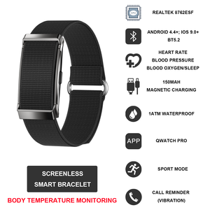 Braccialetto <span class=keywords><strong>Smart</strong></span> DS07 Senza Schermo con Monitoraggio Frequenza Cardiaca, Ciclo Fitness, Salute, Sonno, Impermeabile 1ATM - Product Image 2