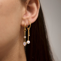 Boucles d'oreilles pendantes en forme de C de luxe Gaovo Premium pour femmes, résistantes au ternissement, en acier inoxydable, bijoux d'oreille tendance