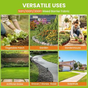 100gsm agricole largement utilisé anti-herbe géotextile modèle couvre-sol tapis de mauvaises herbes PP/PE plastique barrière contre les mauvaises herbes bâche 2m largeur - Product Image 3