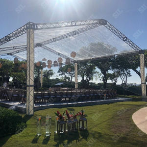 Tente de scène en alliage à grande <span class=keywords><strong>spire</strong></span> simple pour événements en plein air, conception de toit en treillis, fabricant de treillis en aluminium, arche métallique, tente commerciale en treillis - Product Image 4