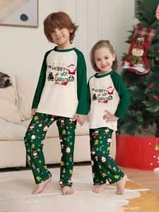 2024 Green Parent-child Home Wear Hot <strong>Sale</strong> Christmas Family Loungewear Sleepwear Couple Pj <strong>Sets</strong> Christmas <strong>Pajamas</strong> - Product Image 2