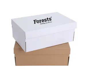 Baixo preço sneaker produto embalagem marrom kraft papelão dobrável embalagem caixa de sapato com logotipo personalizado