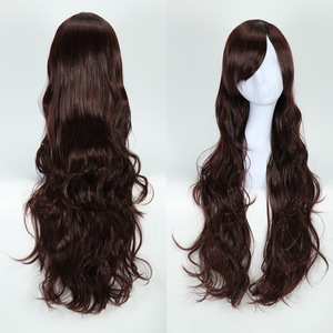 Peluca Larga y Rizada de 80cm, Multicolor, Estilo Harajuku, para Cosplay de <span class=keywords><strong>Anime</strong></span>, Material Sintético de Seda Resistente a Altas Temperaturas, Gran Venta - Product Image 4