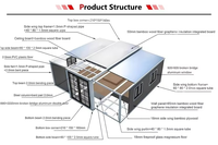 Casa Contenedor Prefabricada Expandible, Sistema Solar Fuera de la Red, Área Remota, Sin Conexión a la Red, Cabaña Pequeña, Llave en Mano, Certificación CE, Kit de 20 pies y 40 pies