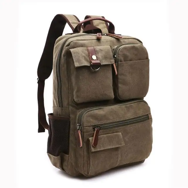 Most popular products wholesale high quality Wear resistant High capacity portable men canvas daypack