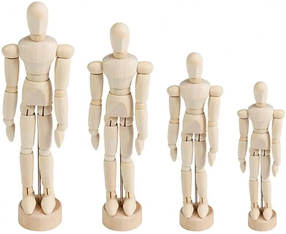 12 Inch 30 CM Model Movable Adjustable Wooden Mannequin Human Body Male Female Manikin Jointed Doll For Artists Drawing