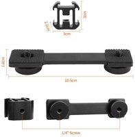 Support d'extension de cardan, support de microphone et plaque d'adaptation pour montage de lumière pour Zhiyun Smooth 4/Smooth Q/DJI OSMO