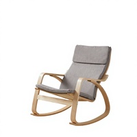 Chaise longue nordique BoConcept - Fauteuil inclinable à bascule avec structure en bois et fonction de démontage du tissu du canapé