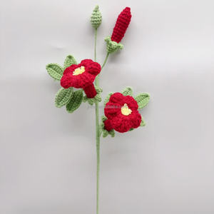 ของตกแต่งคริสต์มาสรูปดอกไม้ถักโครเชต์หลากสีสันยอดนิยม ทำด้วยมือ ของขวัญสำหรับวันรับปริญญาและปีใหม่ - Product Image 6