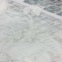Tissu en dentelle guipure Chantilly à motif floral 3D de luxe français en gros, en stock, pour sous-vêtements et robes de mariée