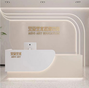 Mostrador de Recepción Simple en Forma de Arco para Salón de Belleza, Salón de Uñas, Tienda de Ropa, Mostrador de Caja, Mostrador de Recepción Artístico - Product Image 5