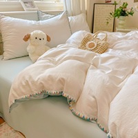 Ensemble de draps de lit Layce en polyester 400TC, imprimés de luxe, couleur unie rose, patchwork floral classique, écologiques, pour chambre à coucher et hôtel