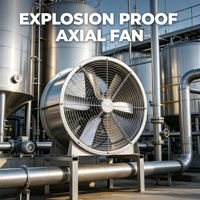 Ventilateur axial à haute pression 380V 2.2KW en acier inoxydable pour la ventilation des conduits industriels
