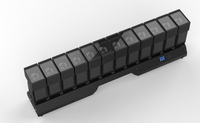 Bluemoon 12x60w Colorado Curve Zoom Wash, Luces Multirrotatorias, Luz Estroboscópica, Barra de Luz LED RGBW, DMX512, Luz para DJ, Escenario, Club, Fiesta