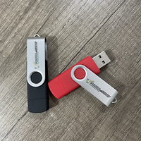 Memoria USB OTG con Logo Personalizado Tipo C, Unidad Flash Metálica Doble USB 2.0 y OTG Flash 3.0 de Alta Velocidad Giratoria