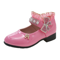 Chaussures pour filles de 4 à 12 ans, vente en gros, chaussures pour enfants du printemps, chaussures en cuir pour bébés, chaussures de princesse pour petites filles