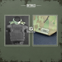 Protection de cou à large couverture réglable, coque uniquement, équipement tactique pour porte-plaques et gilet tactique