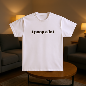 Camiseta divertida con meme de "I Poop A Lot", regalo inapropado para <span class=keywords><strong>novia</strong></span> o novio, camiseta irónica. - Product Image 3