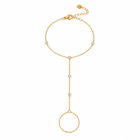 Bracelet de main en acier inoxydable plaqué or PVD avec zircon, chaîne de doigt minimaliste, bracelet harnais pour femme, bijoux quotidiens