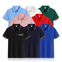 Camiseta Polo de Alta Calidad, 200gsm, Poliéster y Algodón, Camiseta Polo para Hombre, Uniforme Personalizado de Empresa, Camisetas Polo de Golf con Logotipo Bordado para Hombre