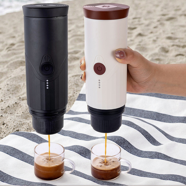 Portable Mini Automatic USB Rechargeable Coffee Maker Pod Coffee Machine for Household Car RV Use for Office Outdoor Serving