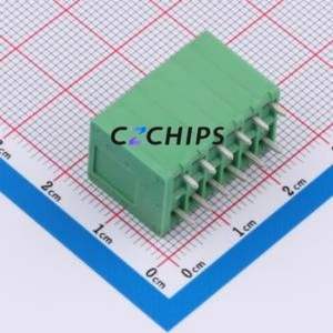 DB241V-3.5-6P-GN Spring Terminal Block Through hole Component (THT),P=3.5mm Connector 1x6P 3.5mm Green 6P - Product Image 2