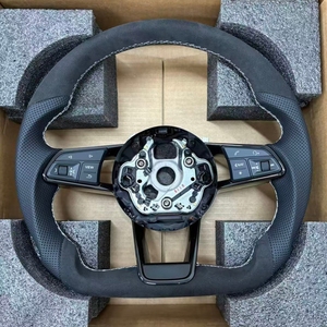 Volante de Cuero Perforado Completo para <span class=keywords><strong>Audi</strong></span> A3, 8V A4 A5 <span class=keywords><strong>A6</strong></span> C6 A7 A8 C7 C8 A8 S3 S4 S5 S6 B8 Rs3 Rs5 Rs6 Rs7 Q3 Q5 Q7 - Product Image 1