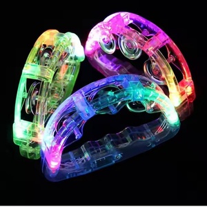 Regalo Promocional, Tamborín LED Intermitente, Tamborín Musical Intermitente, Instrumento de Percusión de Mano, Luz Brillante para Conciertos - Product Image 2