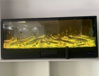 LED Électrique Cheminée Salon Flamme Luminosité Électrique Cheminée Inserts Fixé Au Mur Chauffe