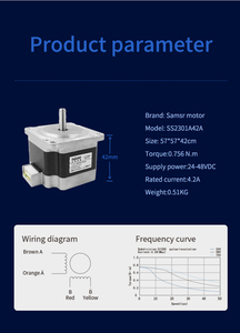 Motor de Doble Eje Samsr SS2304A42A SS2304A42B 24V de 77mm para Impresora 3D, Funcionamiento en Altas y Bajas Temperaturas - Product Image 3