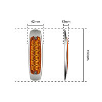Módulo JHS Luces para Camiones, Luz de Posición Lateral Cromada con 12 LED, para Camión, Remolque, Autobús, Camioneta, RV