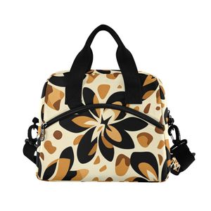 Personalized Floral Print <b>Lunch</b> <b>Bag</b> with Zipper Insulated Cooler <b>Bag</b> <b>for</b> <b>Women</b> Travel Camping Casual Use - Product Image 3