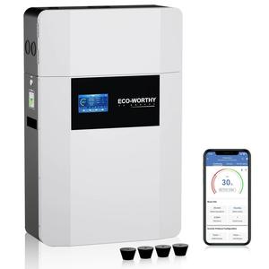 ECO-WORTHY <span class=keywords><strong>Batterie</strong></span> <span class=keywords><strong>de</strong></span> stockage d'énergie LiFePO4 51,2 V 100 Ah murale pour rack <span class=keywords><strong>de</strong></span> serveur - Product Image 1