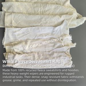 Trapos de Algodón 100% Blancos de 10 kg, Reutilizados para Uso Industrial, con Gran Absorción de Agua y Aceite, para Limpieza - Product Image 2