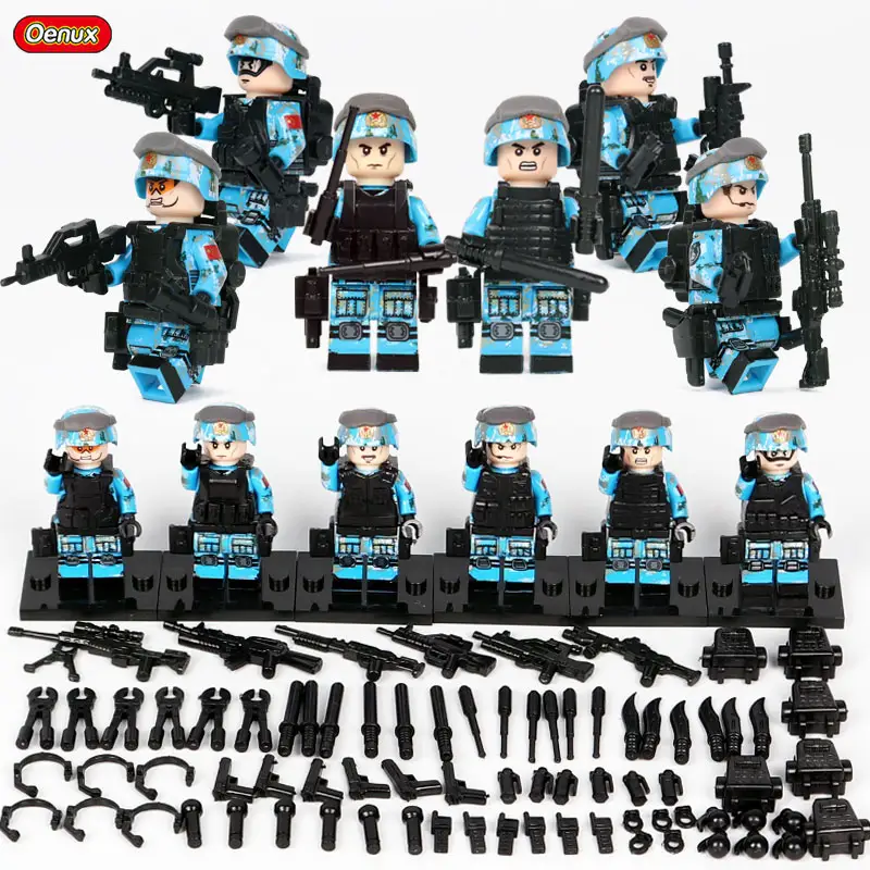 Oenux WW2 Mini Navy Army Soldiers MOC Block Brick Military Building Block Educational Toys For Kids