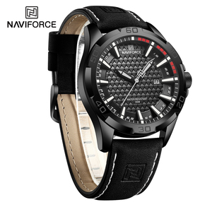 NAVIFORCE 8023 Chinesischer Uhrenhersteller Die Besten Uhrenmarken für Herren Lederarmband Armbanduhren Retro Herren Quarzuhr 2022 - Product Image 5