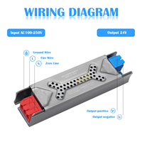 Alimentation LED 12V/24V DC, 101-200W, 100-250V AC, transformateur à sortie unique pour bandes lumineuses LED, 1 pièce/5 pièces